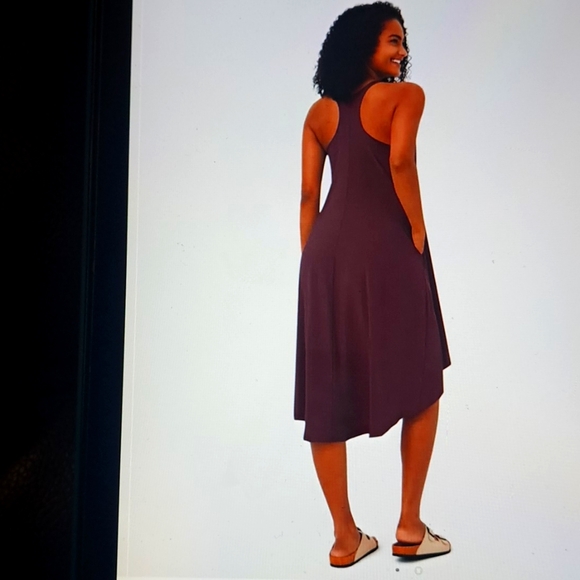 HALARA BREEZEFUL RACERBACK HIGH/LOW MIDI DRESS  L - Picture 2 of 11